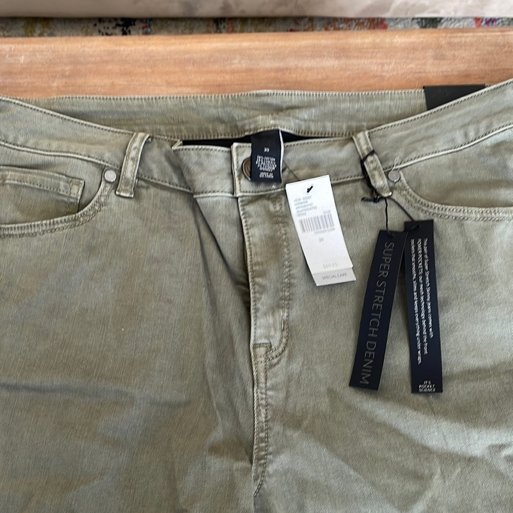 Lane Bryant Mid-rise super stretch denim- Olive Green- Sz. 20